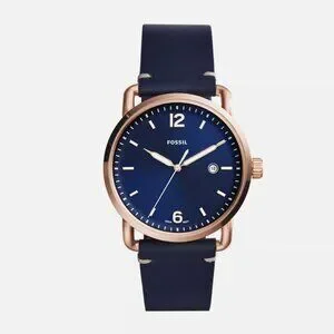 Fs5274 Fossil | Accessories | Fossil Mens Commuter Blue Dial Leather Watch ...
